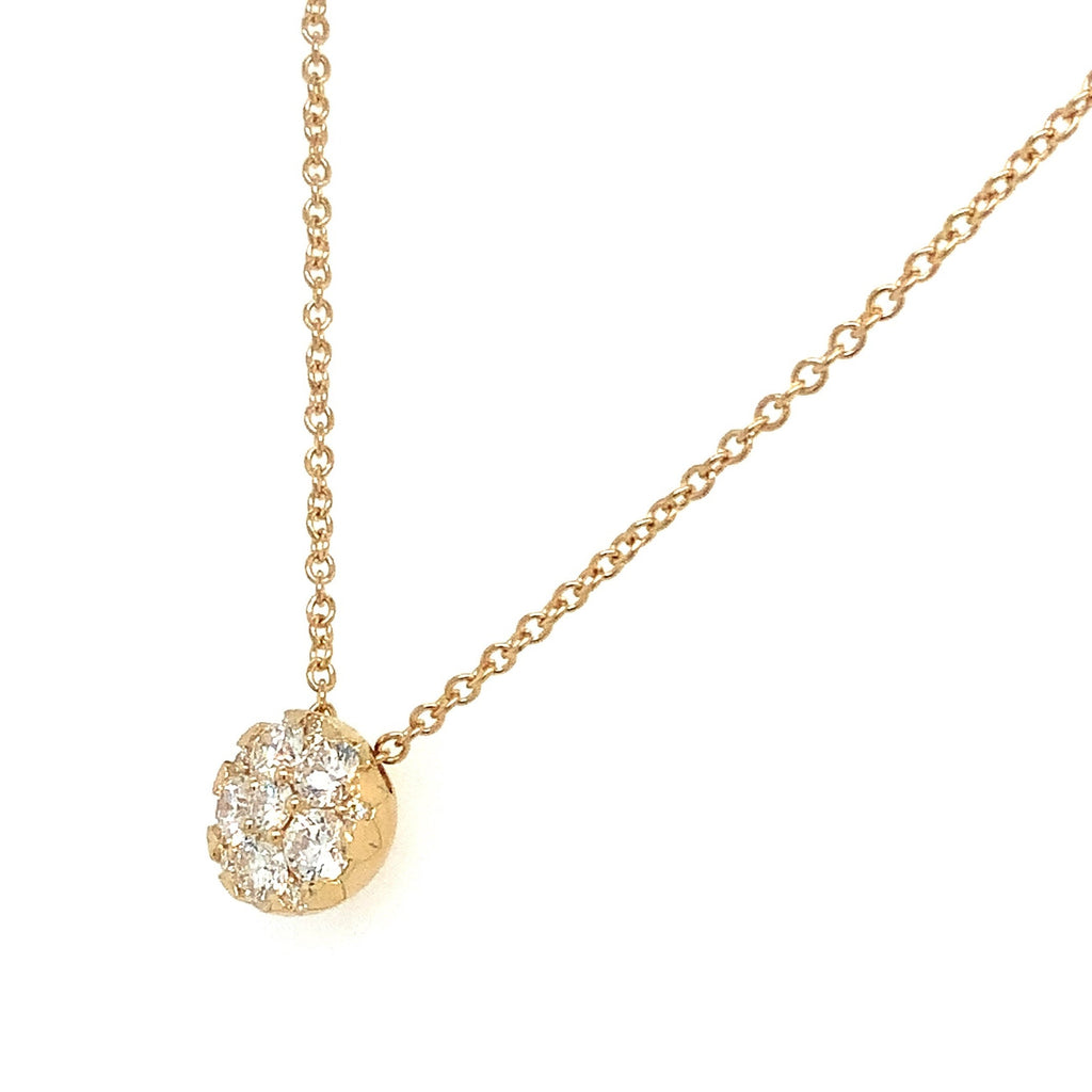 Memoire  Harmony Collection Round Shaped Diamond Necklace in 18K Y/G - Image 2 of 4