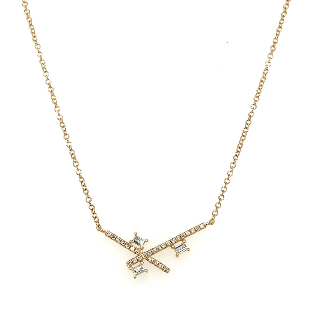 Roman+Jules Modern Design Diamond Necklace in 14K Yellow Gold - Image 1 of 5