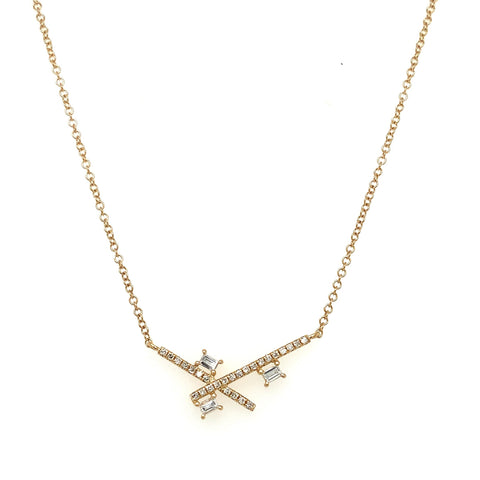 Roman+Jules Modern Design Diamond Necklace in 14K Yellow Gold - Image 1 of 5