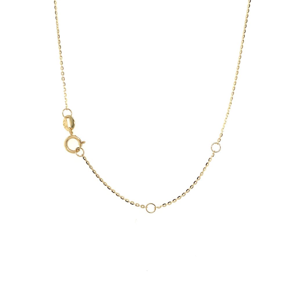 Roman+Jules Dangling Baguette Diamond Charm Necklace set in 14 Karat Yellow Gold - Image 4 of 4