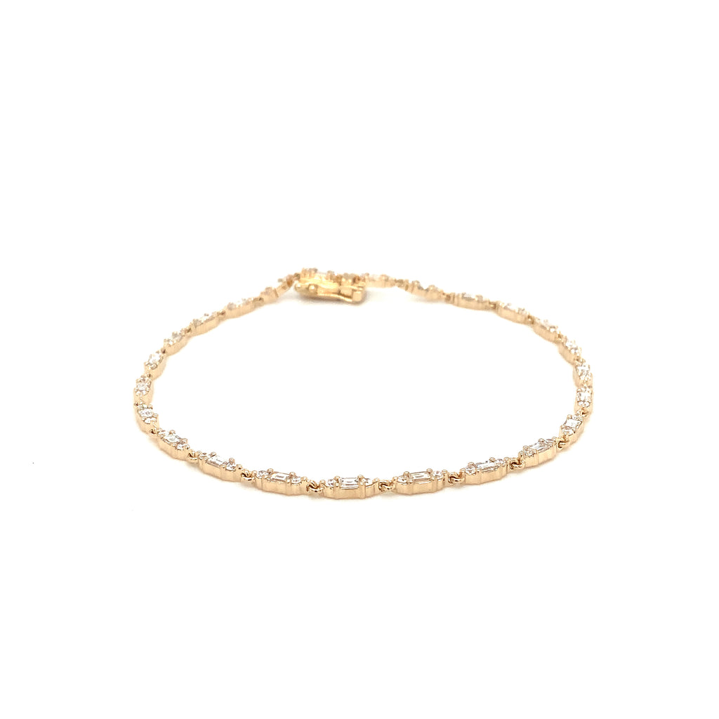 Roman+Jules Diamond Link Bracelet set in 14K Yellow Gold - Image 2 of 6