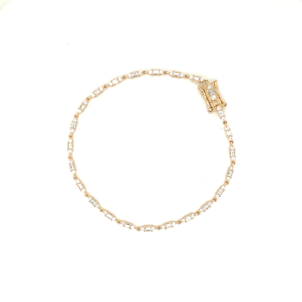 Roman+Jules Diamond Link Bracelet set in 14K Yellow Gold - Image 1 of 6