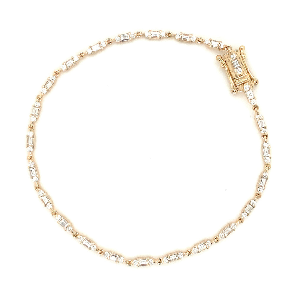 Roman+Jules Diamond Link Bracelet set in 14K Yellow Gold - Image 6 of 6