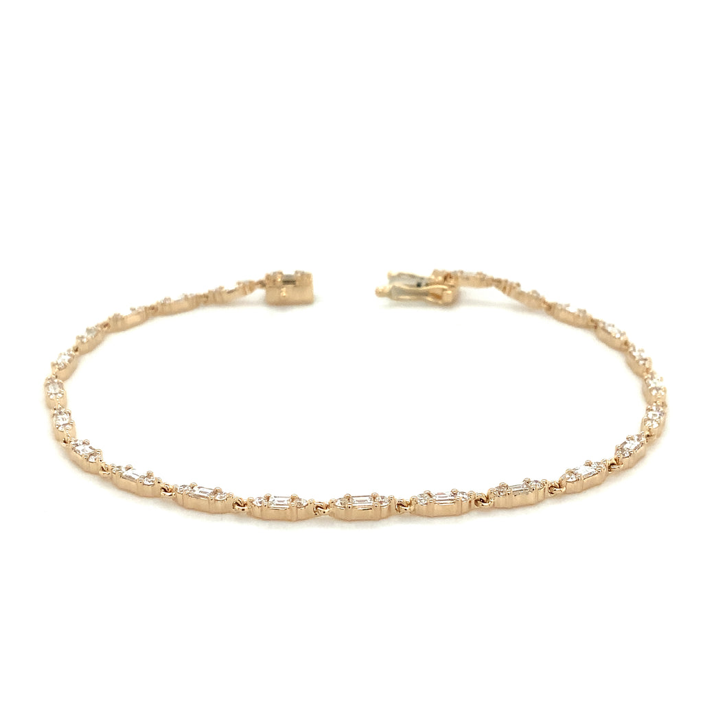 Roman+Jules Diamond Link Bracelet set in 14K Yellow Gold - Image 3 of 6