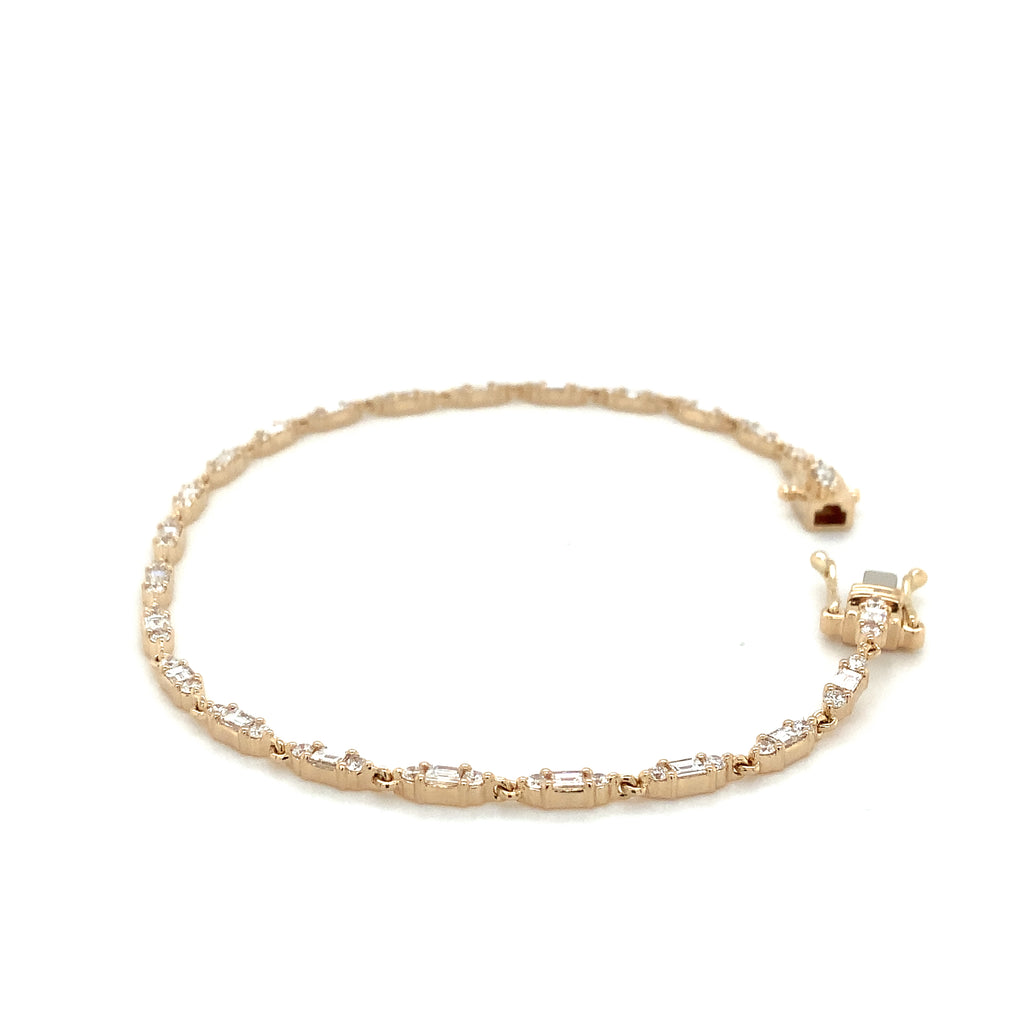 Roman+Jules Diamond Link Bracelet set in 14K Yellow Gold - Image 4 of 6