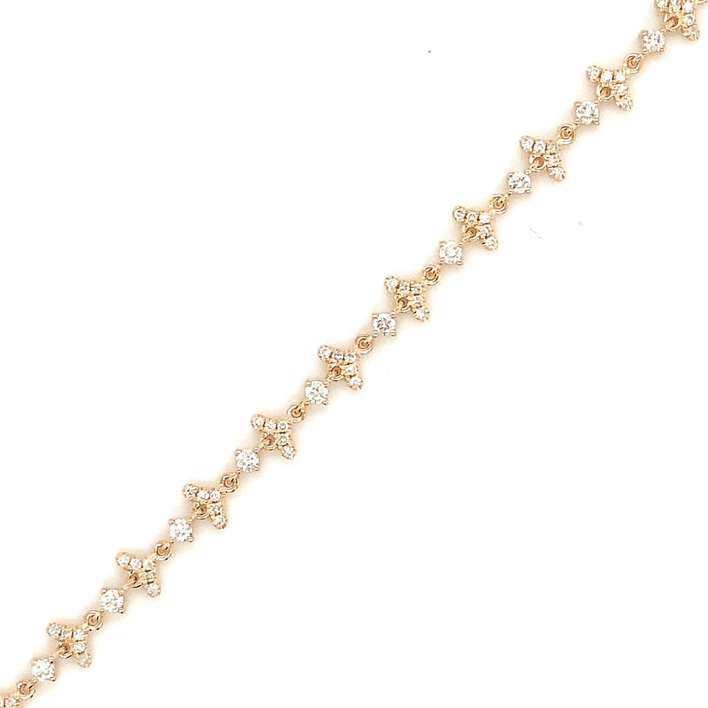 Roman+Jules Diamond Petite Link Bracelet set in 14K Yellow Gold - Image 1 of 4