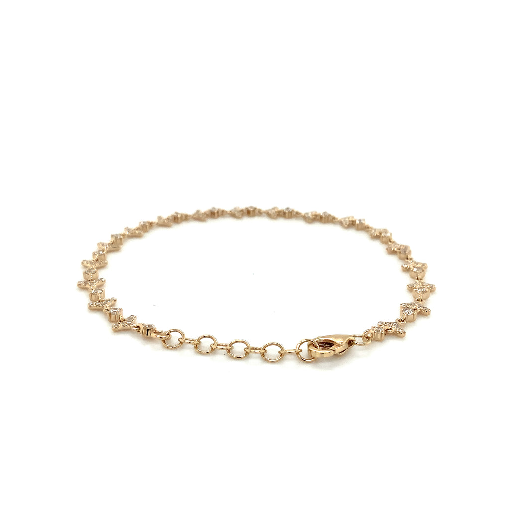 Roman+Jules Diamond Petite Link Bracelet set in 14K Yellow Gold - Image 3 of 4