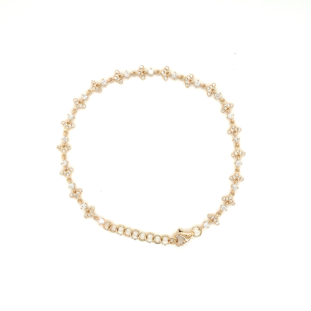 Roman+Jules Diamond Petite Link Bracelet set in 14K Yellow Gold - Image 4 of 4