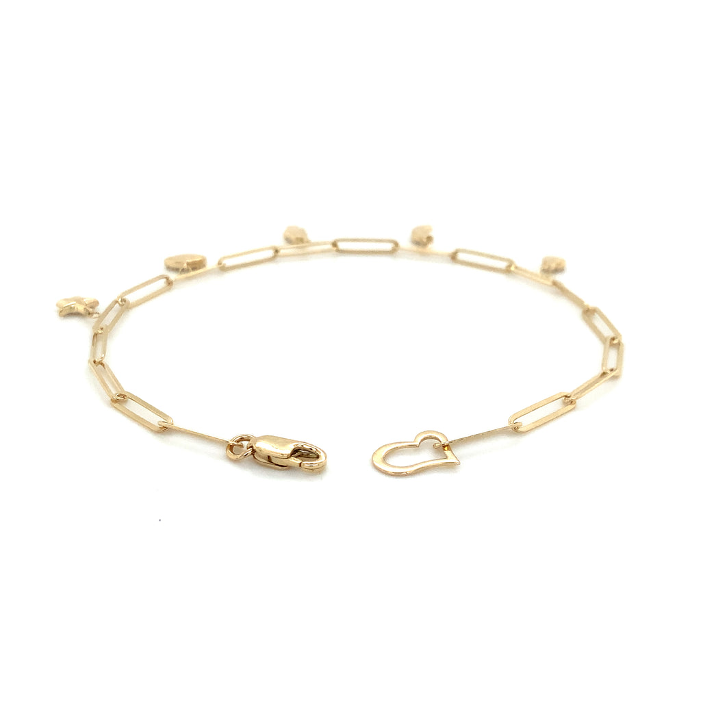 Roman+Jules Paperclip Diamond Charm Bracelet in 14K Yellow Gold - Image 4 of 5