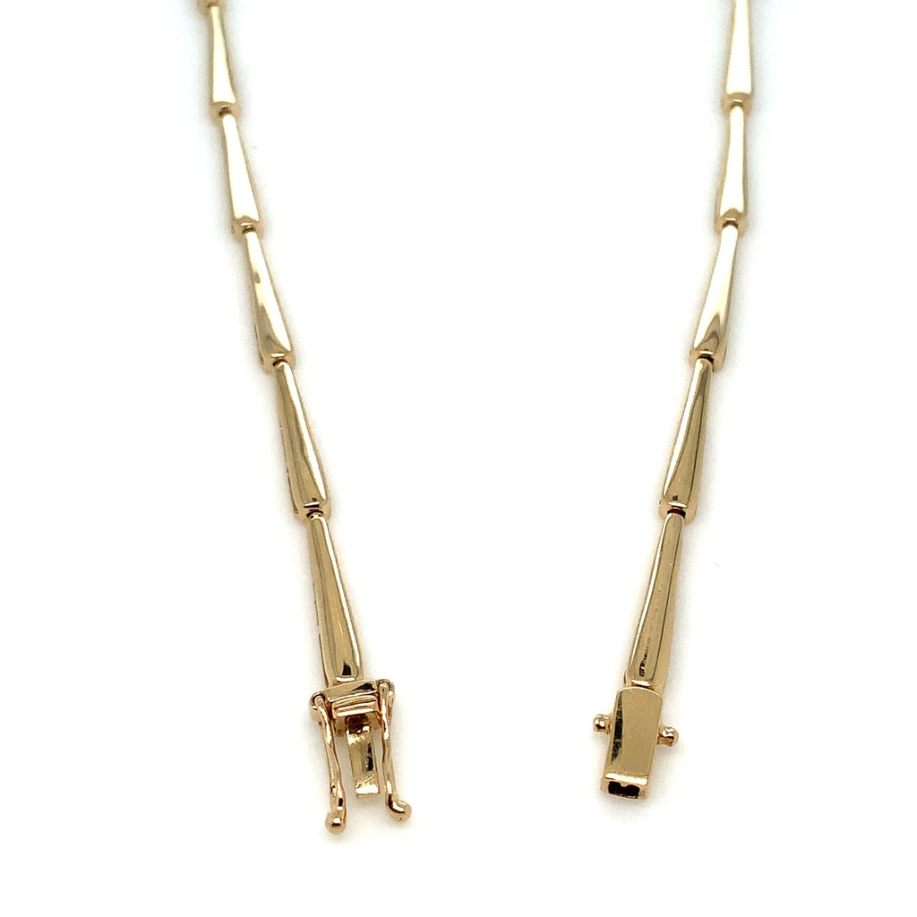 Roman+Jules Elegant Lariat Style Link Diamond Necklace set in 14K Yellow Gold - Image 6 of 8