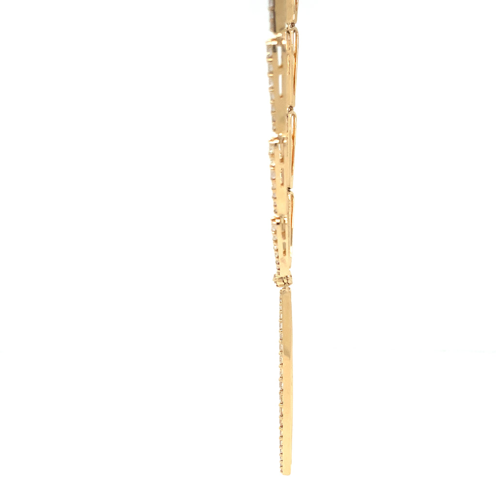 Roman+Jules Elegant Lariat Style Link Diamond Necklace set in 14K Yellow Gold - Image 8 of 8