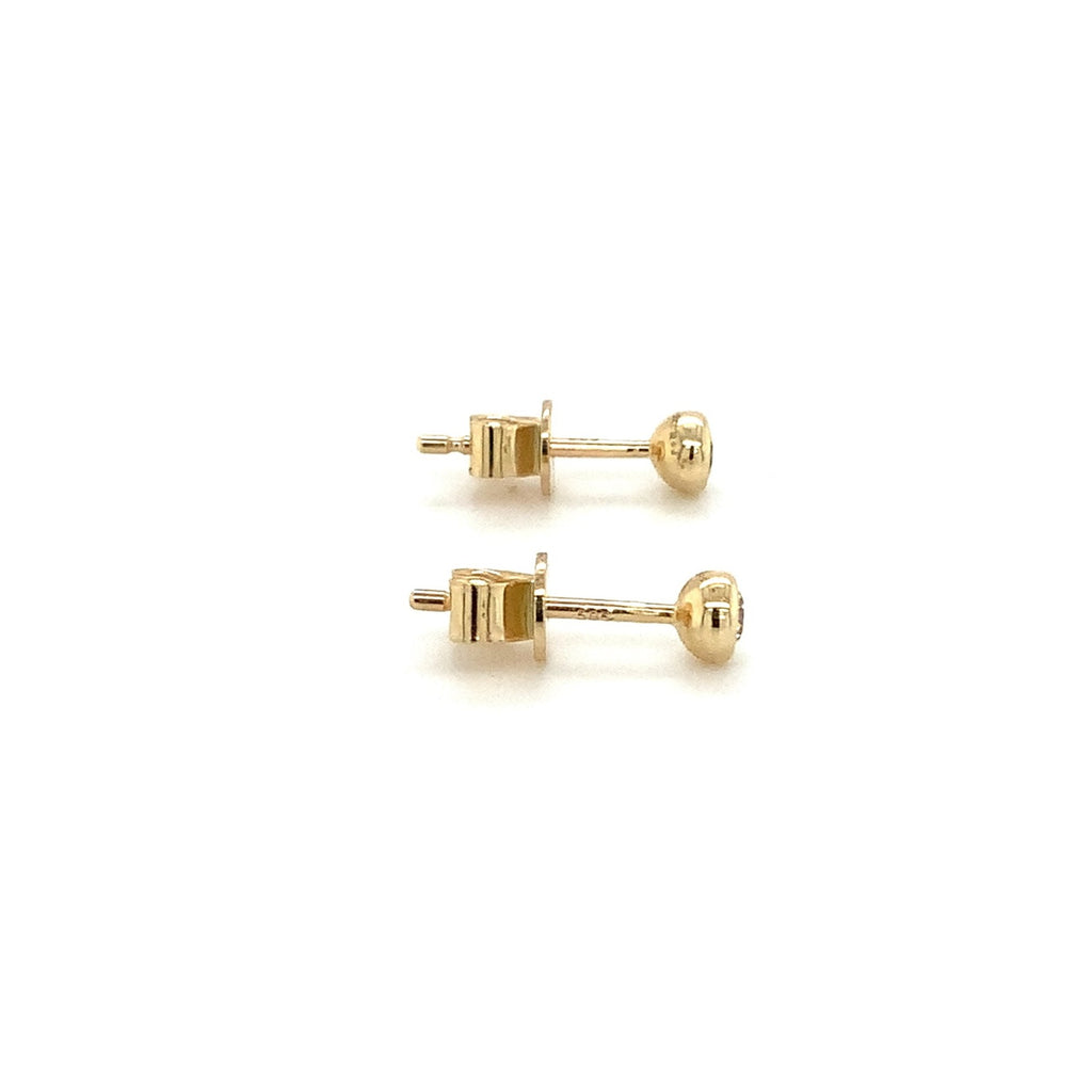 Roman+Jules  Bezel set Diamond Studs Earring set in 14K Yellow Gold - Image 4 of 4