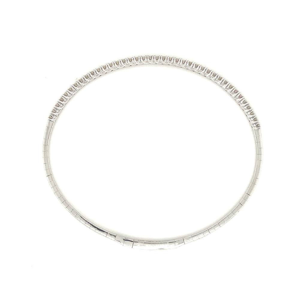 Flexi Single Row Round Brilliant Cut Diamond Tennis Bracelet 0.50 carats t.w. Set in 14K White Gold. - Image 7 of 7