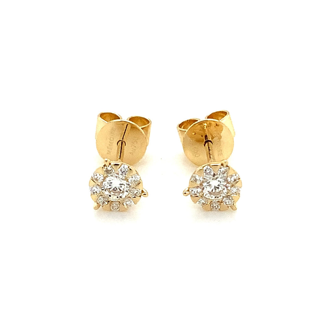 Memoire Bouquet Diamond Collection Earrings 0.33 cts that "Look" Like 1.50 Total Weight set in 18K Yellow Gold - Image 2 of 5