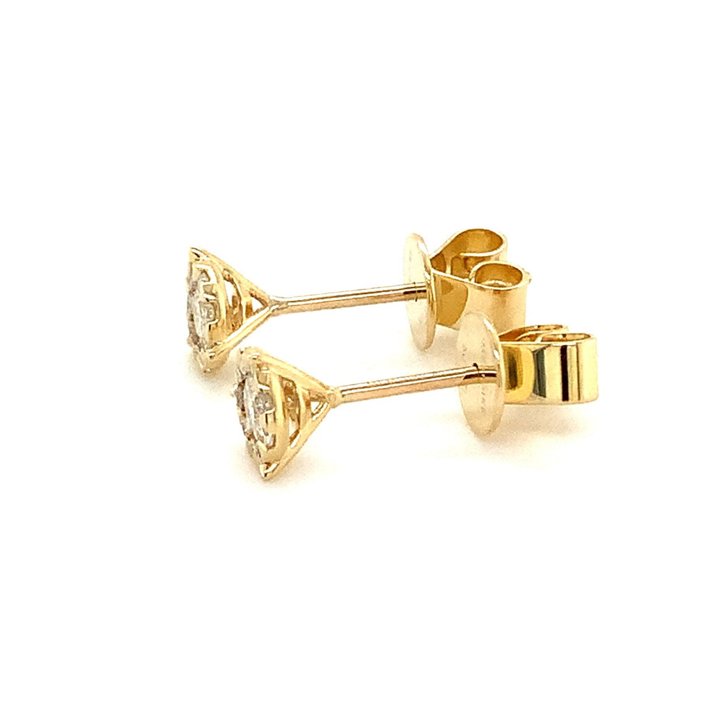 Memoire Bouquet Diamond Collection Earrings 0.33 cts that "Look" Like 1.50 Total Weight set in 18K Yellow Gold - Image 3 of 5