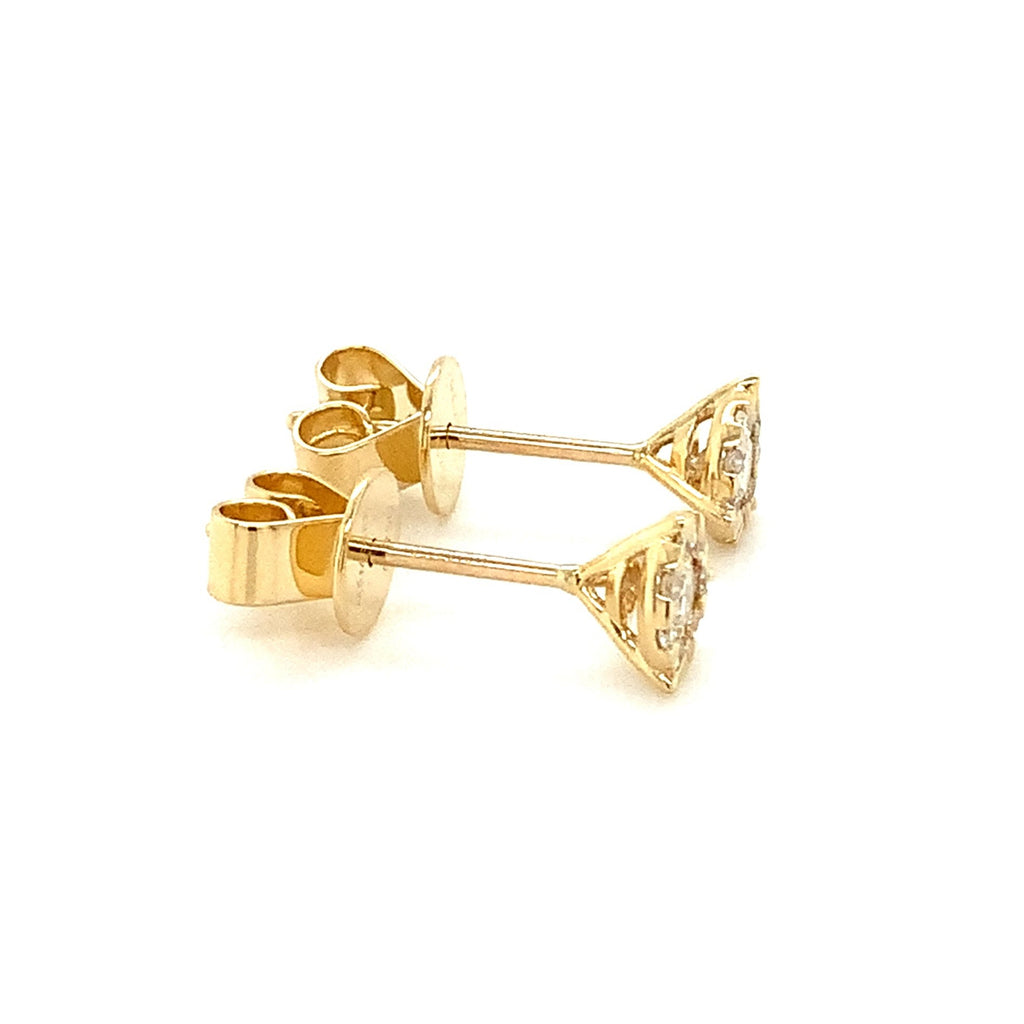 Memoire Bouquet Diamond Collection Earrings 0.33 cts that "Look" Like 1.50 Total Weight set in 18K Yellow Gold - Image 5 of 5