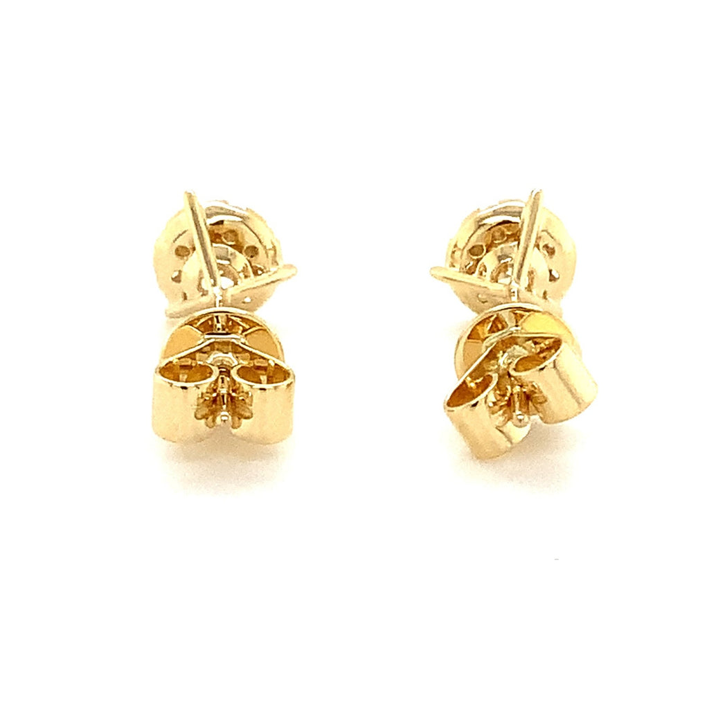 Memoire Bouquet Diamond Collection Earrings 0.47 cts that "Look" Like 2cts Total Weight set in 18K Yellow Gold - Image 3 of 4