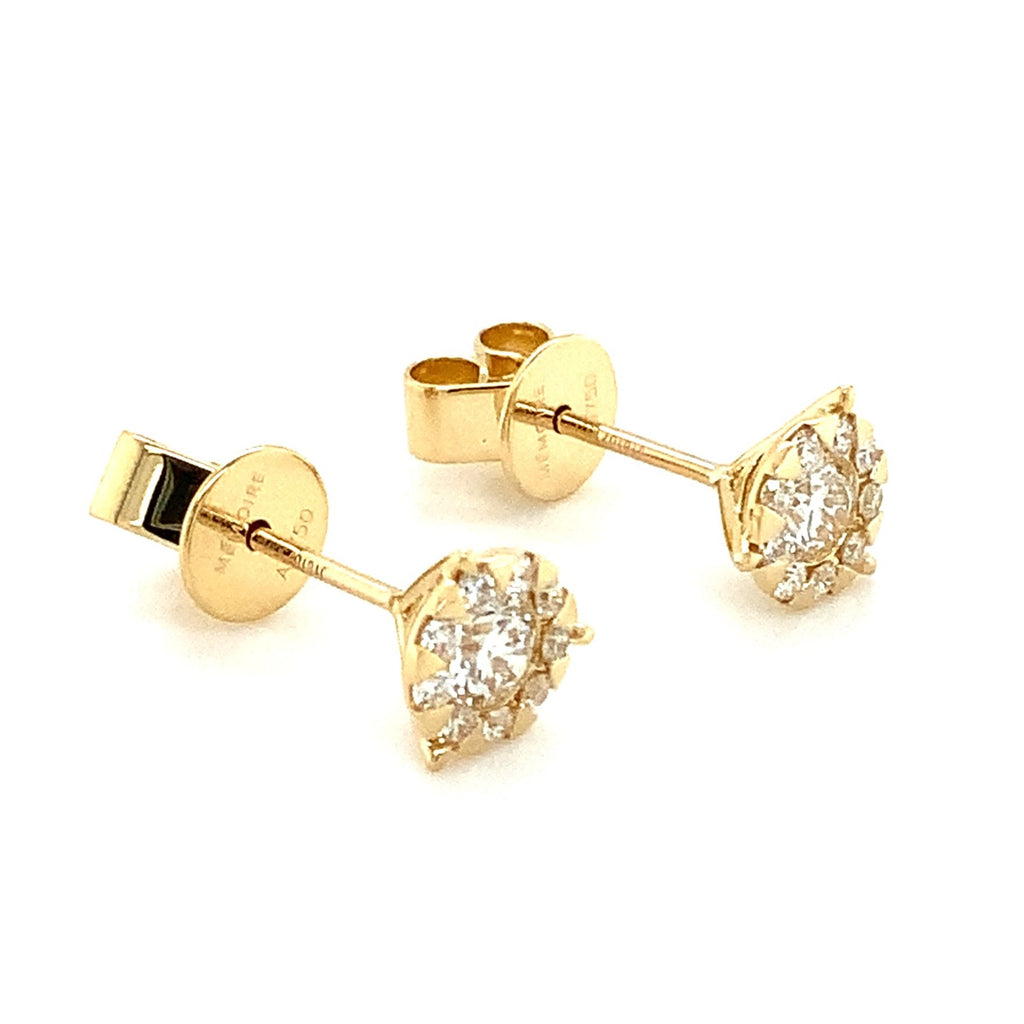 Memoire Bouquet Diamond Collection Earrings 0.47 cts that "Look" Like 2cts Total Weight set in 18K Yellow Gold - Image 4 of 4