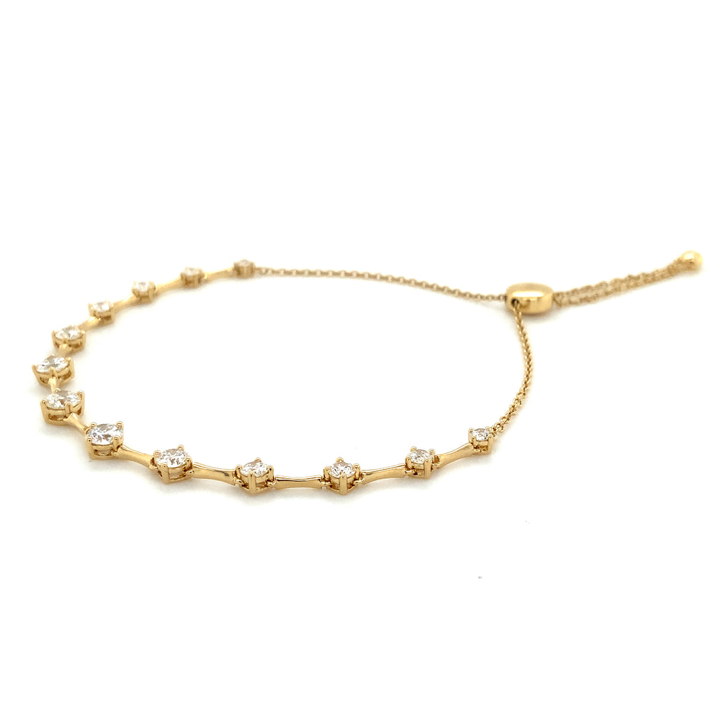 Memoire Cadence Bolo Collection Diamond Bracelet set in 18K Yellow Gold - Image 2 of 3