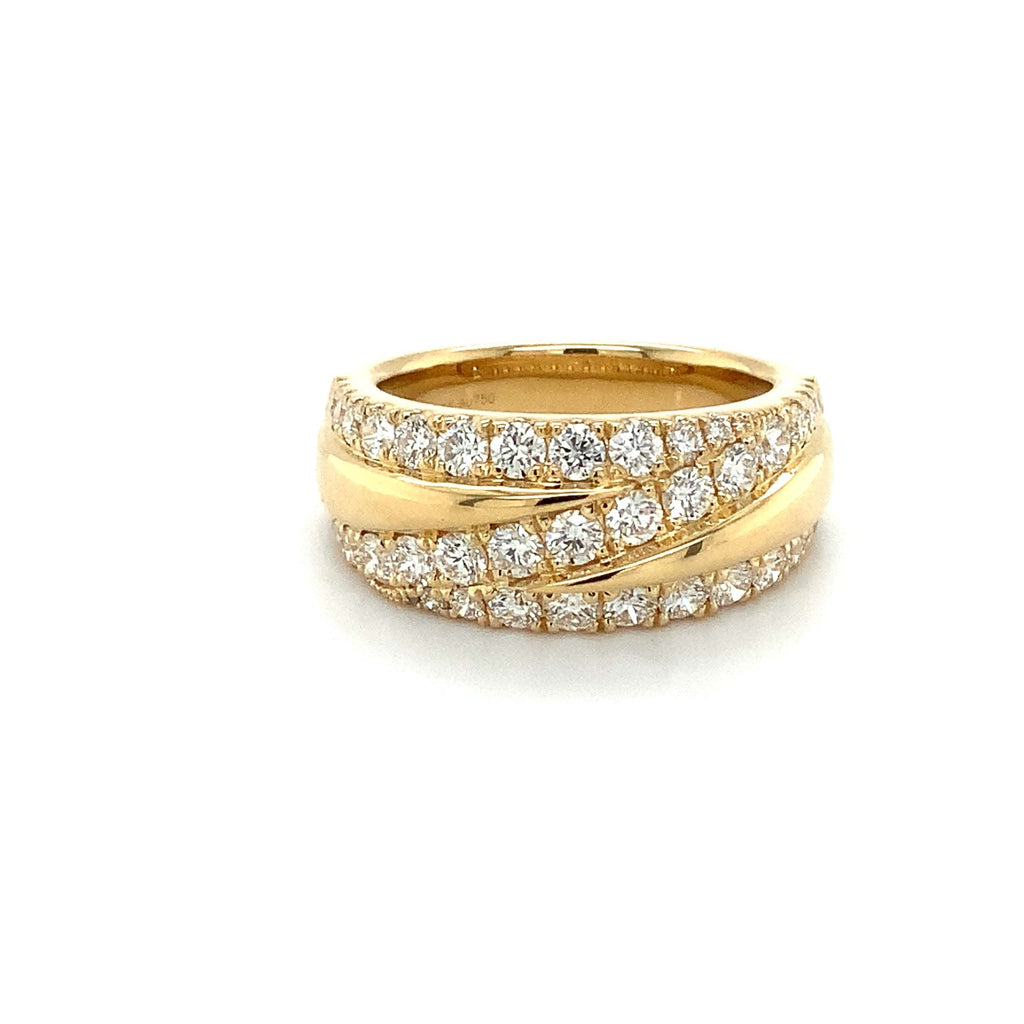 Memoire Harper Open Book Right Hand Diamond Ring Set in 18K Yellow Gold. - Image 1 of 6
