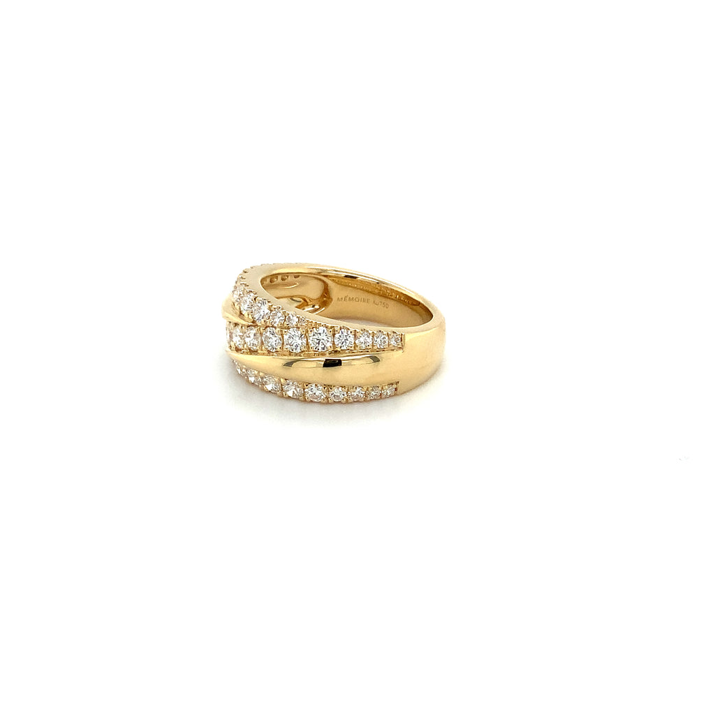 Memoire Harper Open Book Right Hand Diamond Ring Set in 18K Yellow Gold. - Image 3 of 6