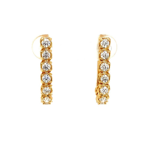 A Link Convertible Collection Diamond Earring in 18K Yellow Gold - Image 1 of 9