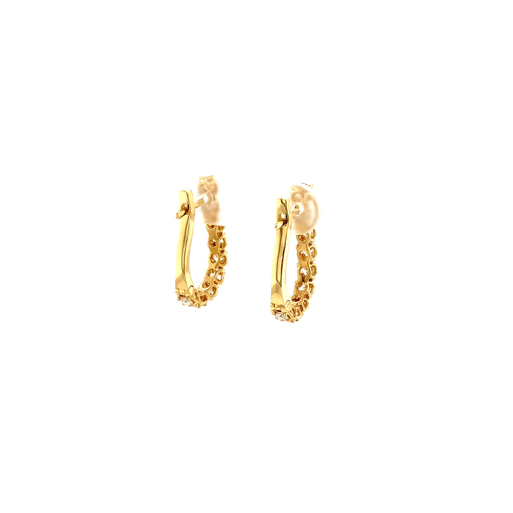 A Link Convertible Collection Diamond Earring in 18K Yellow Gold - Image 4 of 9