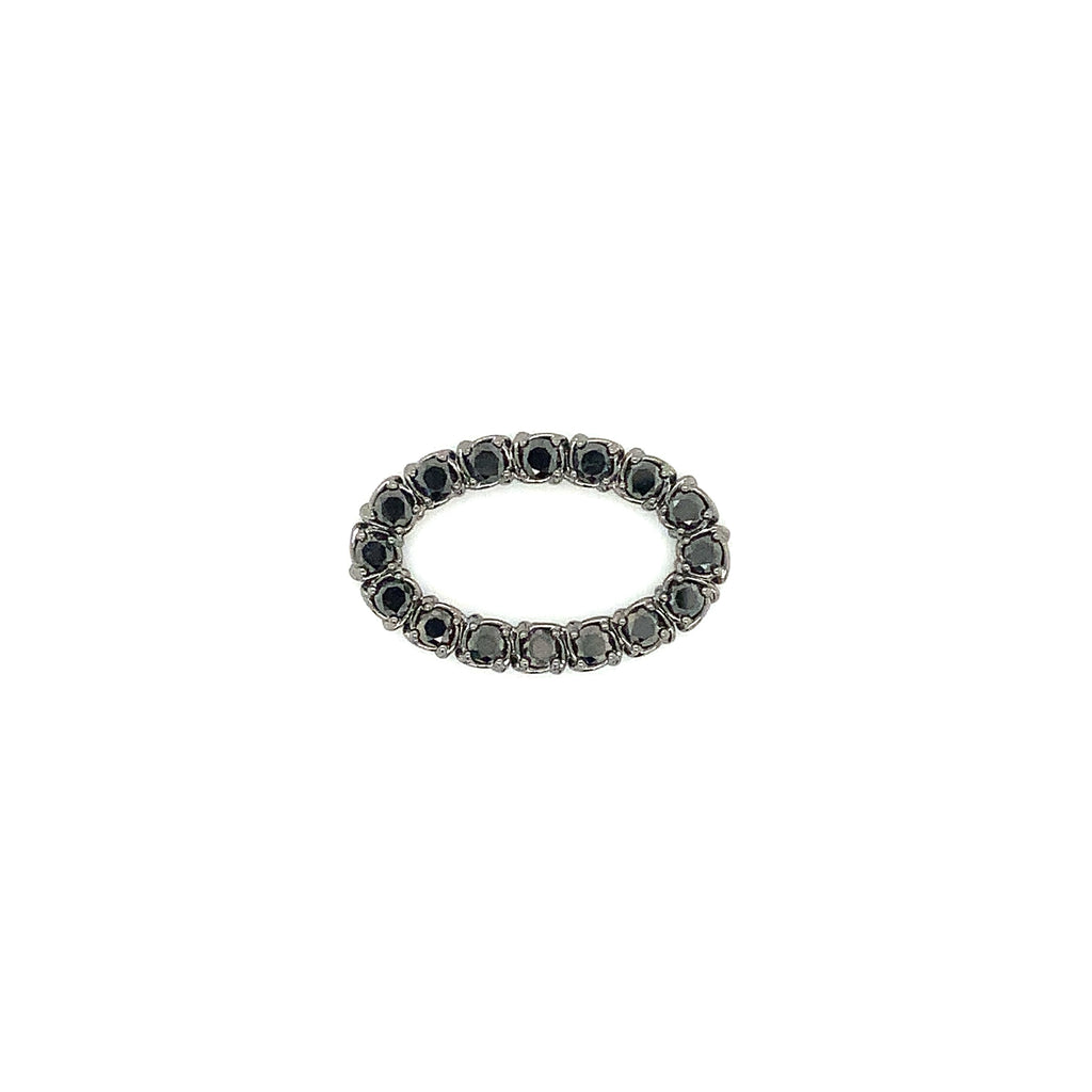 A Link Convertible Collection Black Diamond Oval link in Black Rhodium finished 18K White Gold - Image 2 of 5