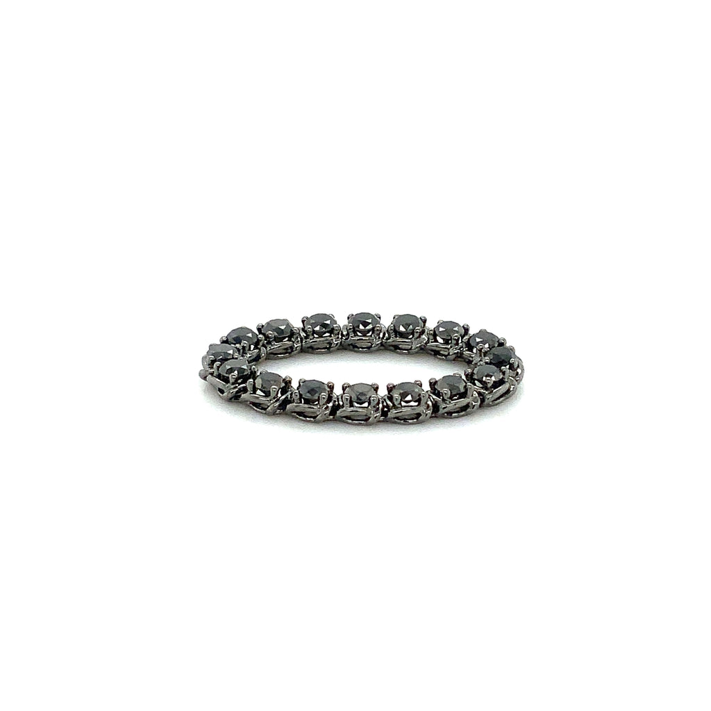 A Link Convertible Collection Black Diamond Oval link in Black Rhodium finished 18K White Gold - Image 1 of 5