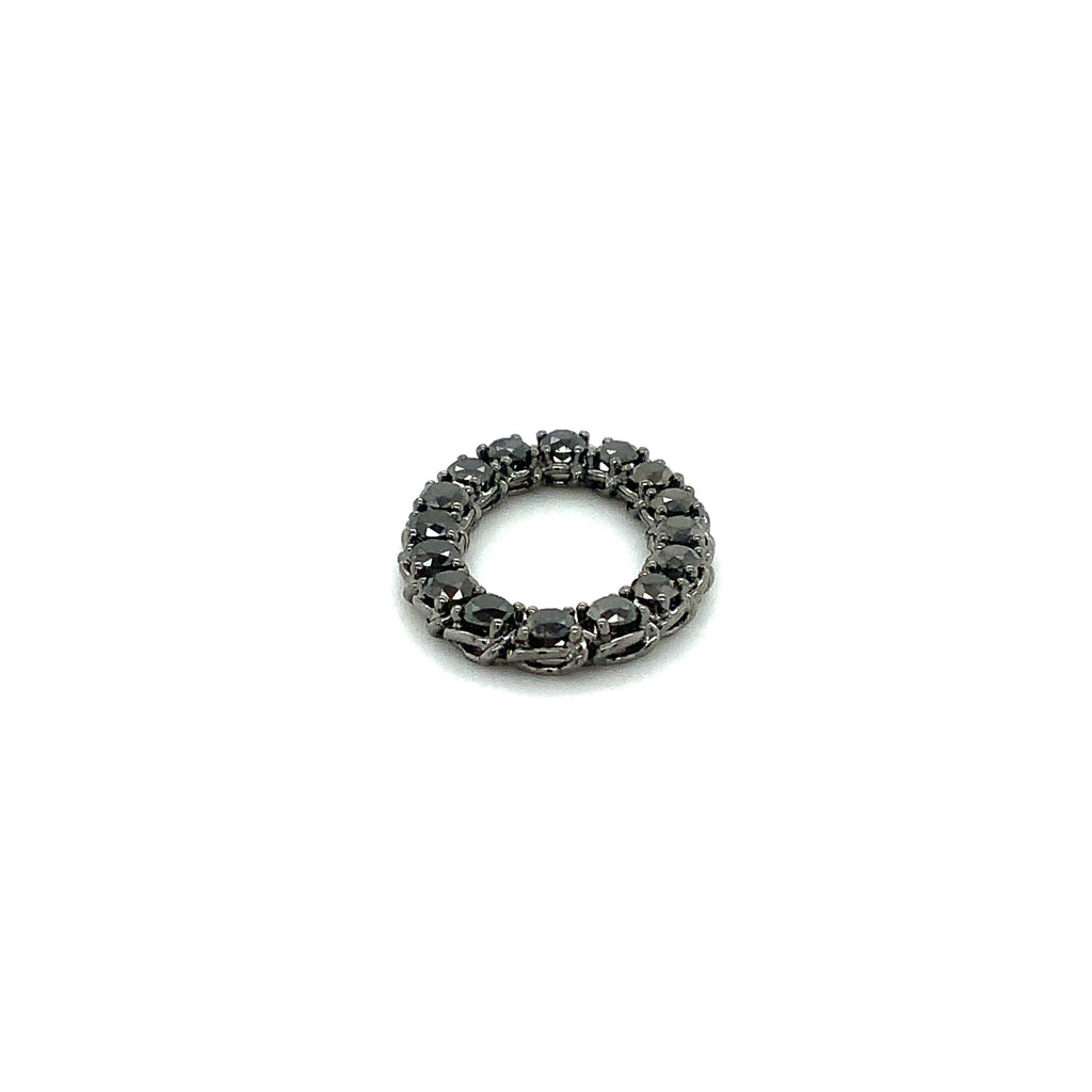A Link Convertible Collection Black Diamond Oval link in Black Rhodium finished 18K White Gold - Image 4 of 5