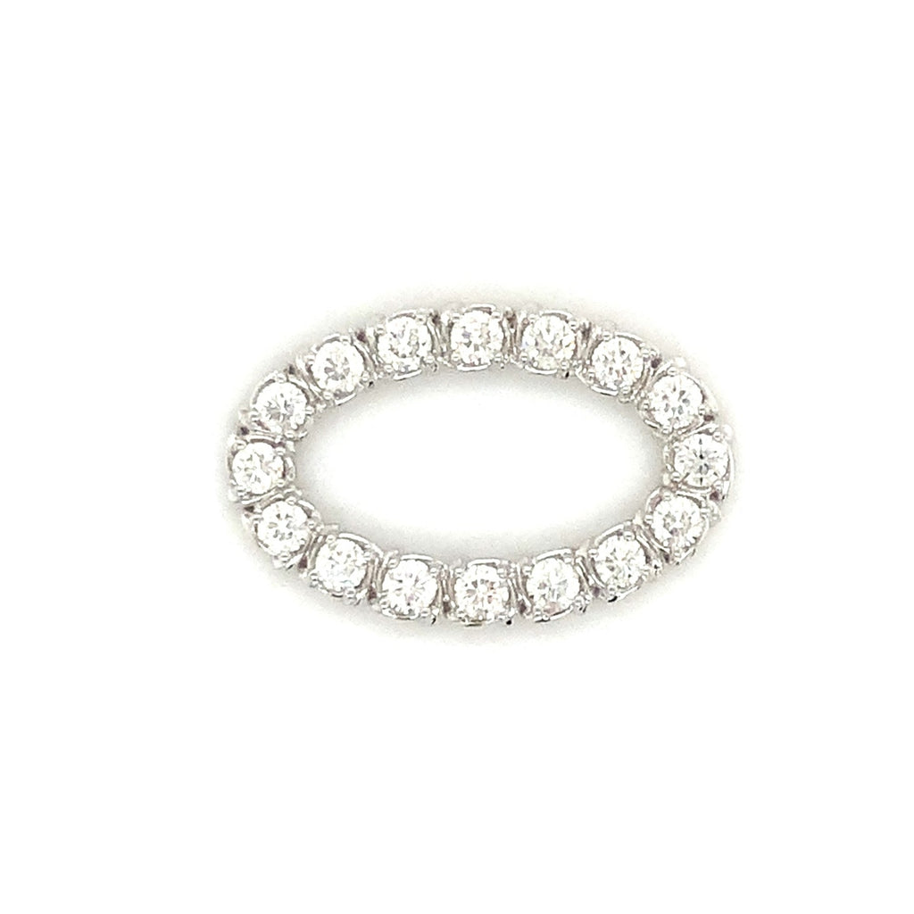A Link Convertible Collection Diamond Oval link in 18K White Gold - Image 3 of 6