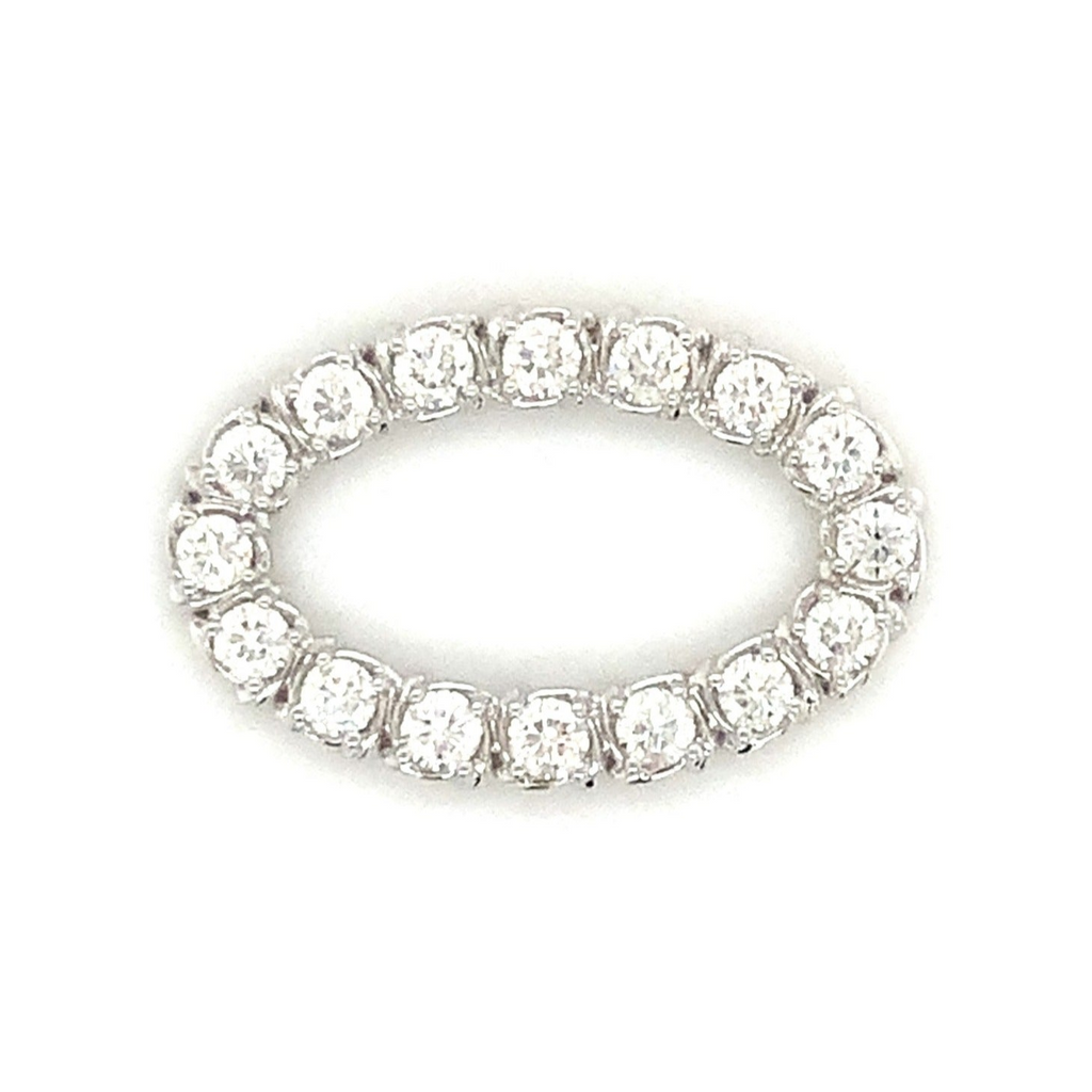 A Link Convertible Collection Diamond Oval link in 18K White Gold - Image 1 of 6
