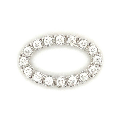 A Link Convertible Collection Diamond Oval link in 18K White Gold - Image 1 of 6