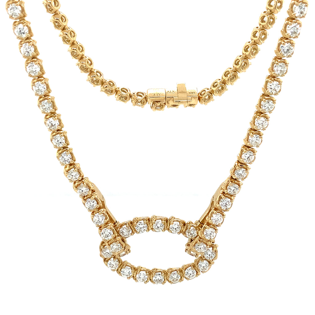 A Link Convertible Collection Diamond Necklace in 18K Yellow Gold - Image 7 of 16