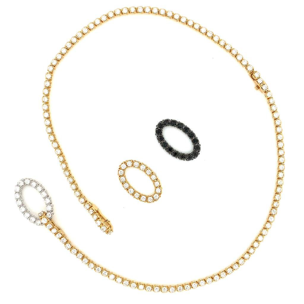 A Link Convertible Collection Diamond Necklace in 18K Yellow Gold - Image 5 of 16