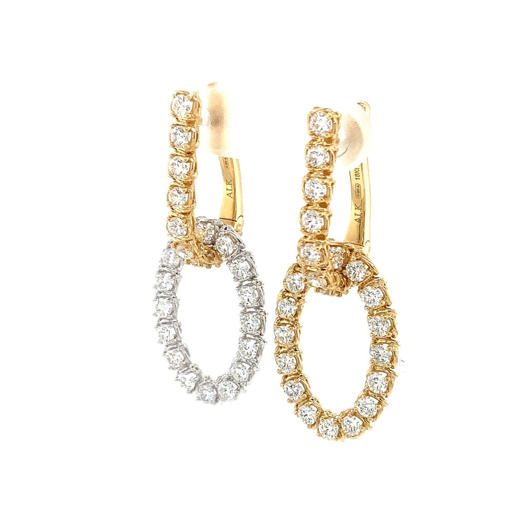 A Link Convertible Collection Diamond Earring in 18K Yellow Gold - Image 8 of 9