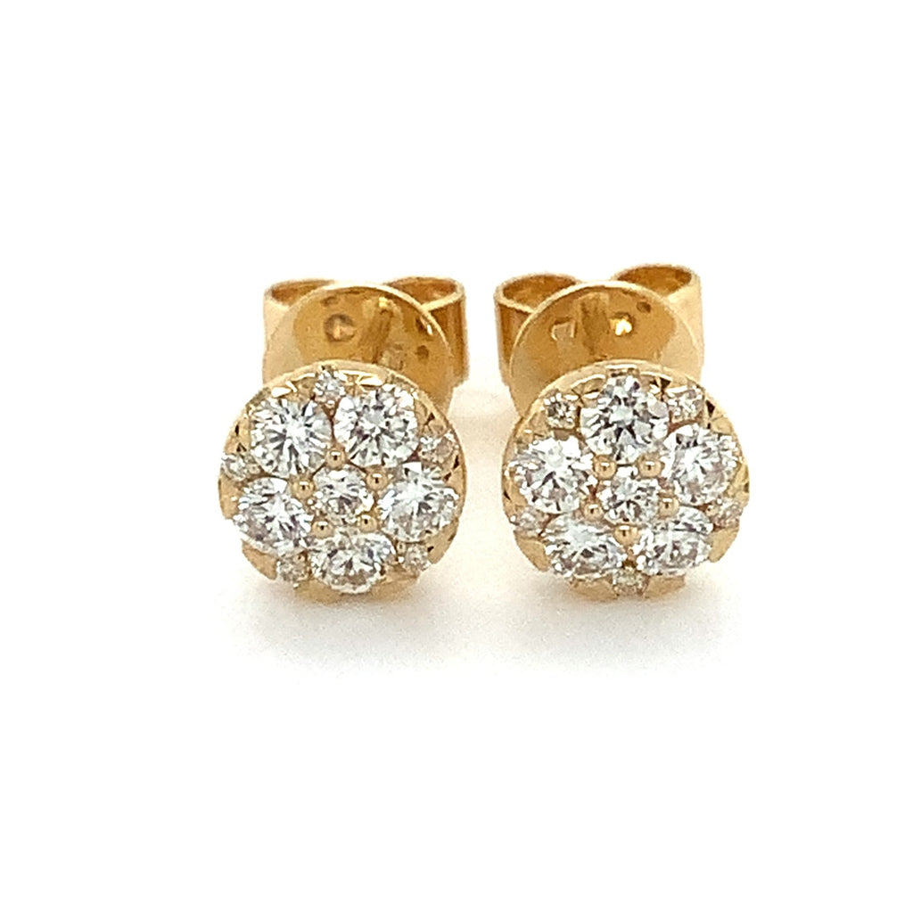Memoire  Harmony Collection Round Shaped Diamond Earring in 18K Y/G - Image 1 of 9