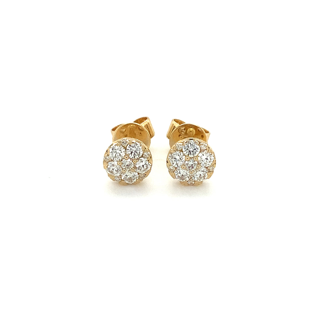 Memoire  Harmony Collection Round Shaped Diamond Earring in 18K Y/G - Image 4 of 9