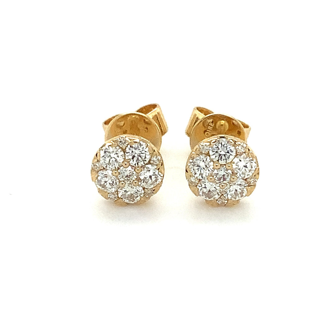 Memoire  Harmony Collection Round Shaped Diamond Earring in 18K Y/G - Image 8 of 9