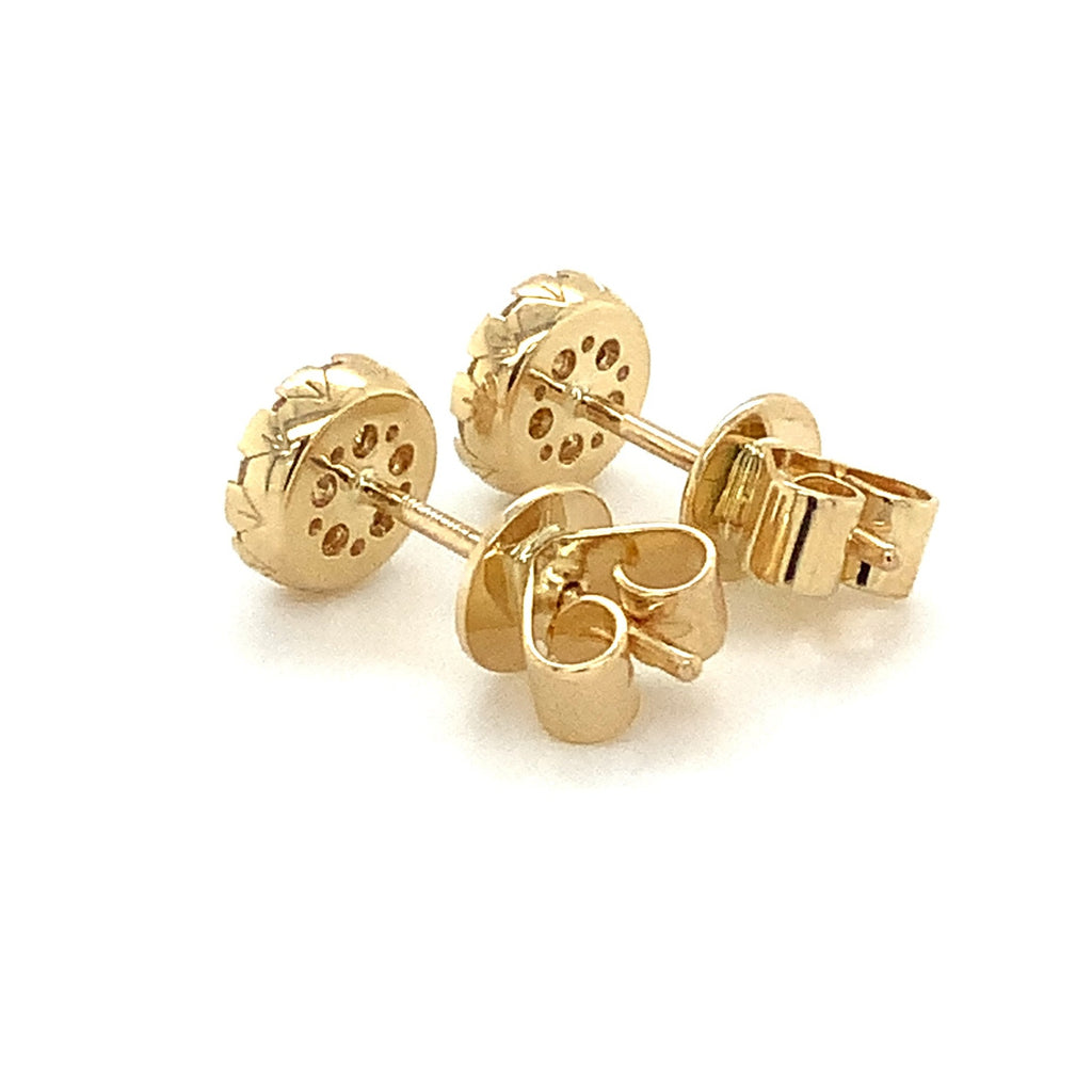 Memoire  Harmony Collection Round Shaped Diamond Earring in 18K Y/G - Image 7 of 9