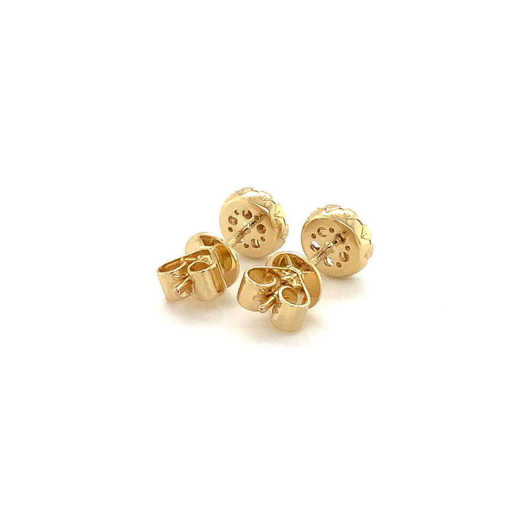 Memoire  Harmony Collection Round Shaped Diamond Earring in 18K Y/G - Image 5 of 9