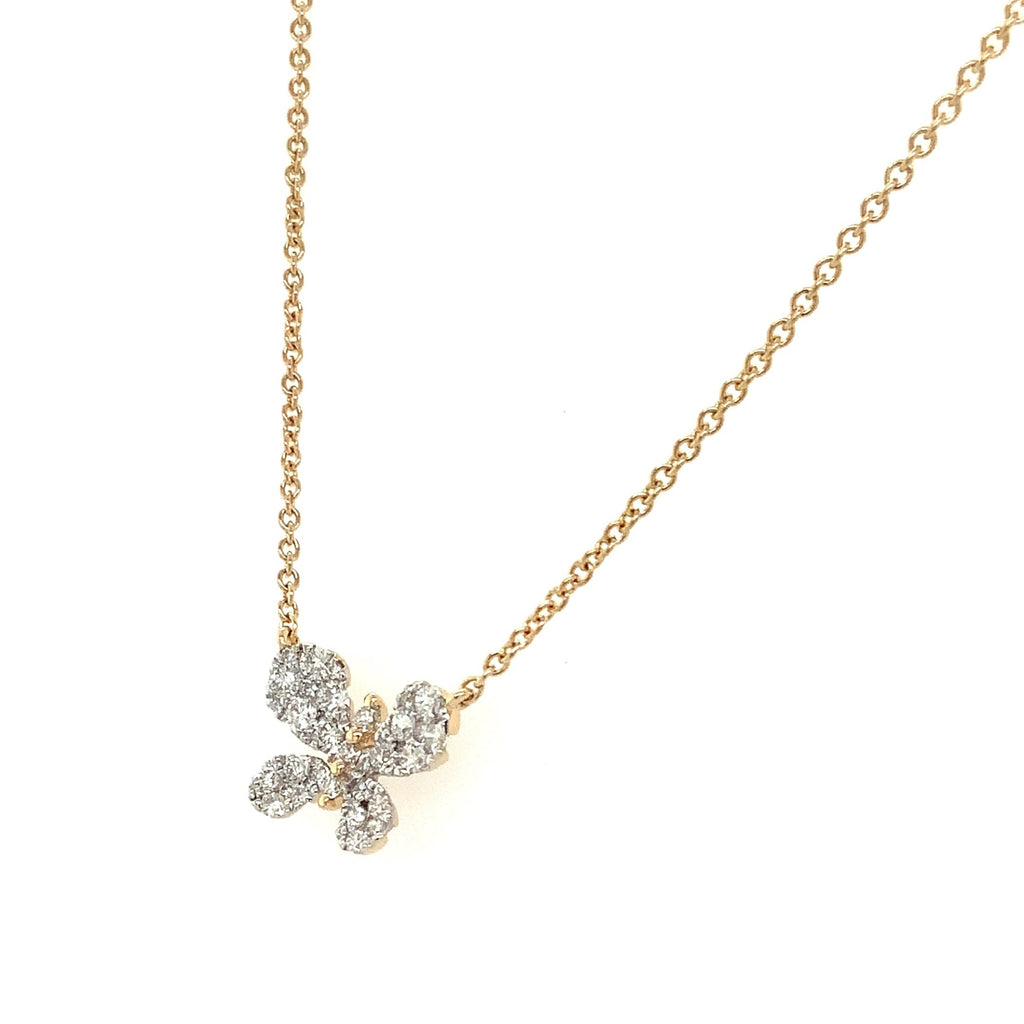 Afarin Collection Butterfly Diamond Necklace in 18K Yellow Gold - Image 3 of 6