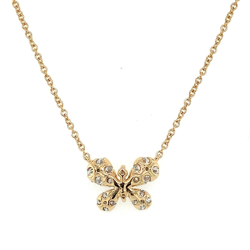 Afarin Collection Butterfly Diamond Necklace in 18K Yellow Gold - Image 5 of 6