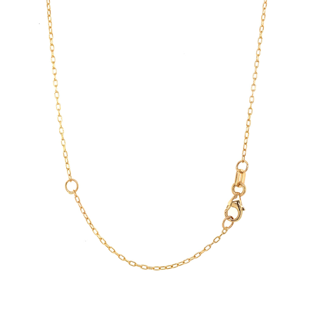 Afarin Collection Curved Bar Diamond Necklace 18K Yellow Gold 18' adjustable chain - Image 2 of 5