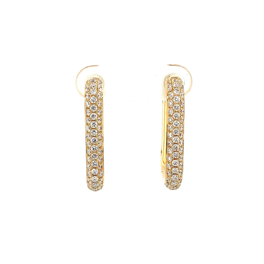 Afarin Collection Paperclip Pave Diamond Earrings set in 18Kt Yellow Gold - Image 1 of 7