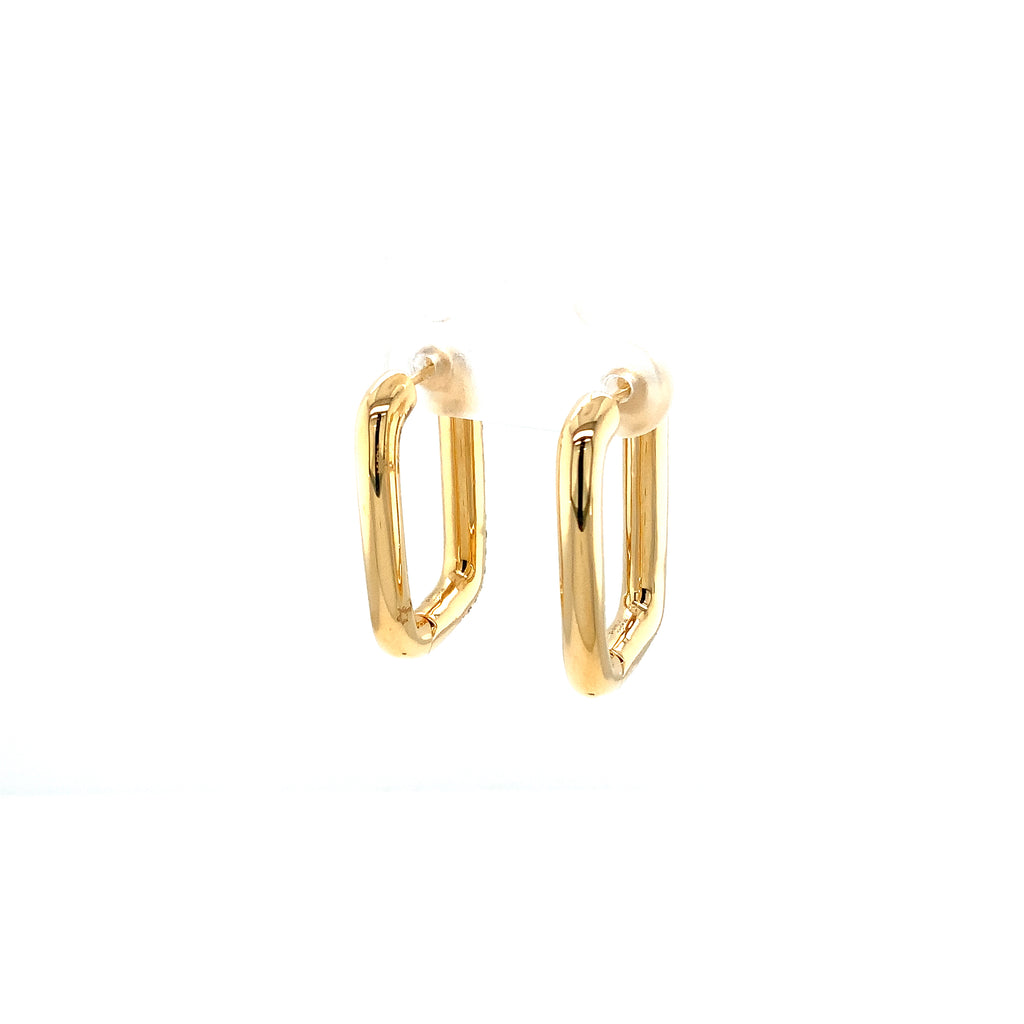 Afarin Collection Paperclip Pave Diamond Earrings set in 18Kt Yellow Gold - Image 5 of 7