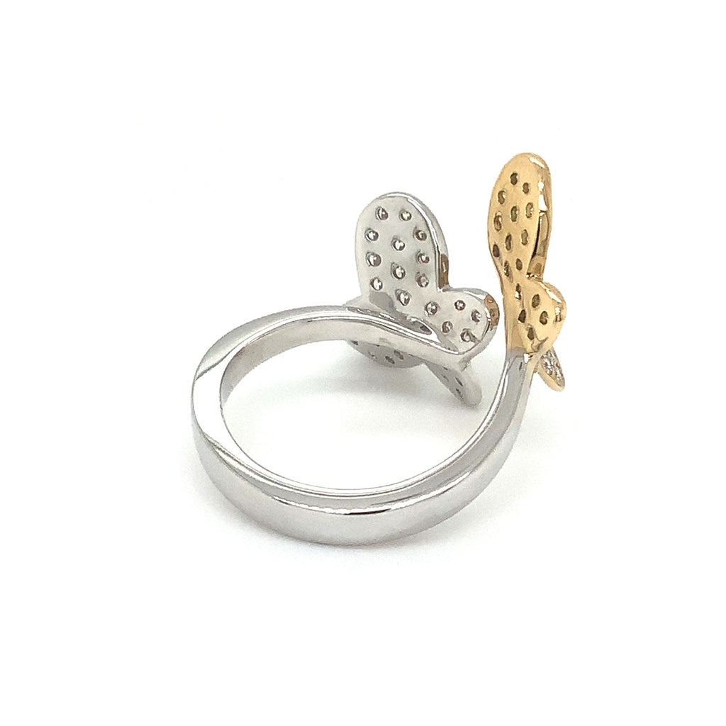 Afarin Collection Butterfly Diamond Right Hand Ring set in 18K White and Yellow Gold - Image 8 of 13