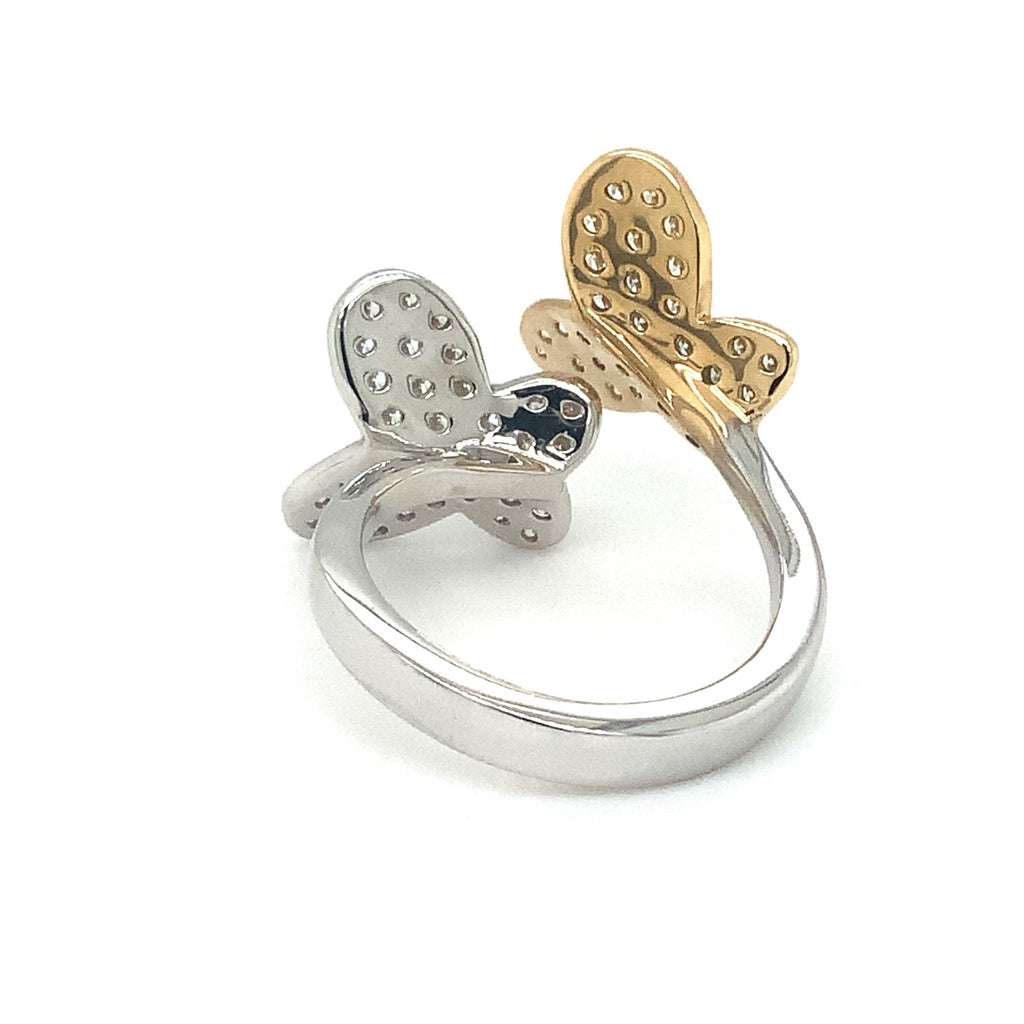 Afarin Collection Butterfly Diamond Right Hand Ring set in 18K White and Yellow Gold - Image 3 of 13
