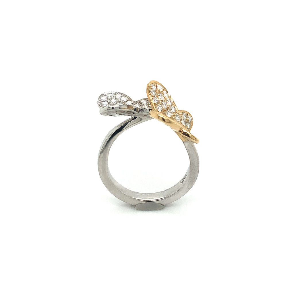 Afarin Collection Butterfly Diamond Right Hand Ring set in 18K White and Yellow Gold - Image 13 of 13