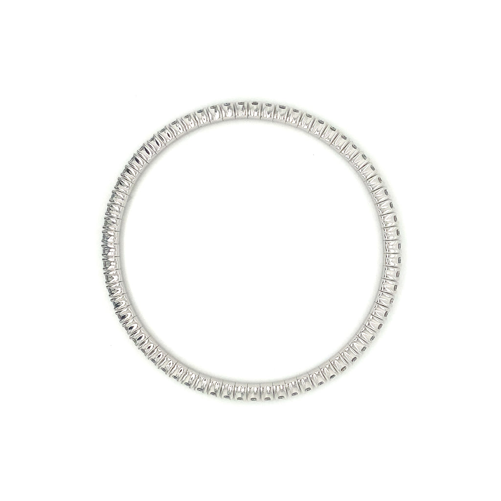 A Link Collection Classic Stretchy Diamond Bracelet 3.35ct Set in 18K White Gold - Image 6 of 6